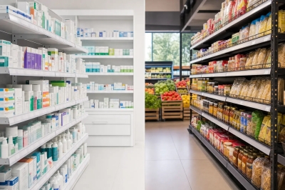 Diferente intre rafturi metalice pentru farmacii si magazine alimentare