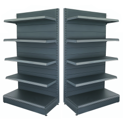 Wall Metal Shop Shelf 100x225 cm Base 50 cm with 4 Shelves of 40 cm