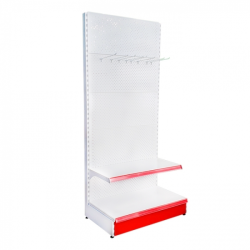 Raft metalic de perete cu carlige 100*220 baza 50 cm si 1 polita de 40 cm