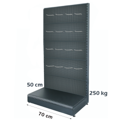 Raft metalic de perete cu carlige 70*225 baza 50 cm 