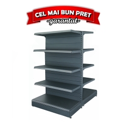 Étagère Gondole Métallique Retail 70*180 Base 50 cm et 8 Étagères de 40 cm