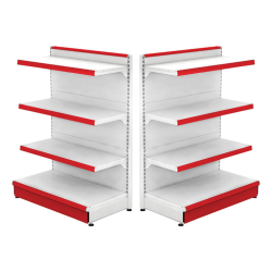 Étagère Gondole Métallique Retail 100*140 Base 40 cm et 3 Étagères de 30 cm