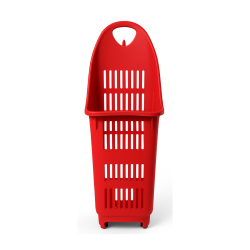 Supermarket Basket with Wheels 70 liters
