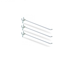 Crochet simple 30 cm pour étagères en métal perforé