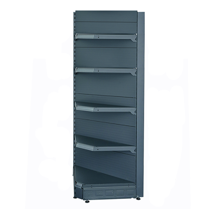 Wall Metal Corner Shelf H225, 50 cm with 4 Shelves of 40 cm