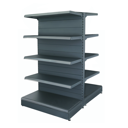 Étagère Gondole Métallique Retail 100*180 Base 50 cm et 8 Étagères de 40 cm
