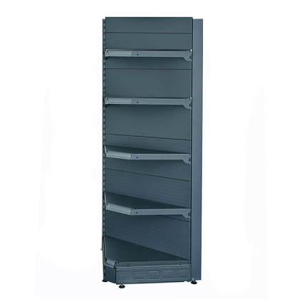 Wall Metal Corner Shelf H225, 40 cm with 4 Shelves of 30 cm