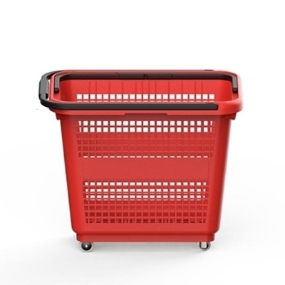 Cos supermarket cu roti 32 litri
