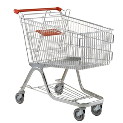 Supermarket Trolley 100 liters with Lower Shelf and Babyseat