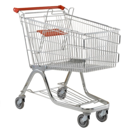 Supermarket Trolley 100 liters with Lower Shelf and Babyseat