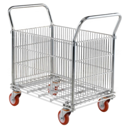 Supermarket Trolley for Goods with 1 Shelf and 2 Handles 99*54*93 cm