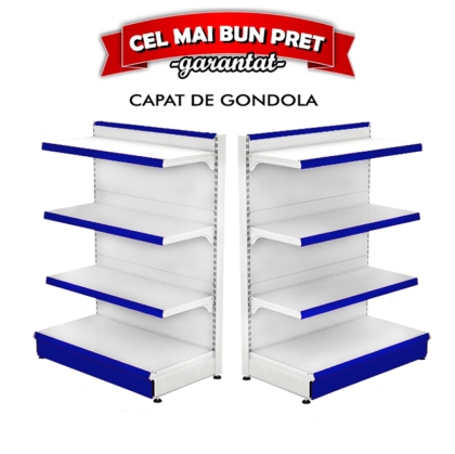 Estante extremo góndola metálico 100*140 base 50 cm y 3 estantes de 40 cm