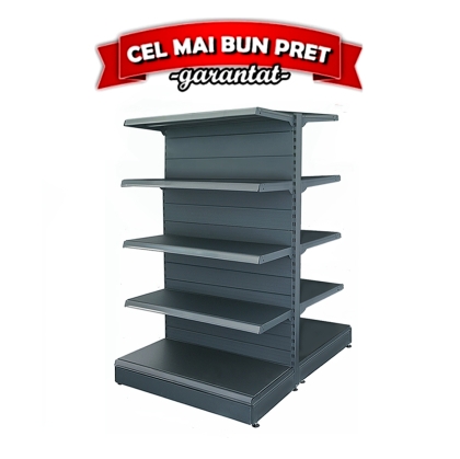 Étagère Gondole Métallique Retail 70*180 Base 50 cm et 8 Étagères de 40 cm