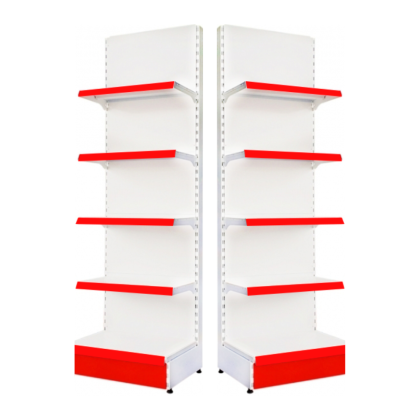 Wall Metal Shelf 100x220 cm Base 40 cm with 4 Shelves of 30 cm