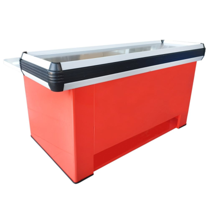 Masa tandem pentru casa de marcat 2.1 m, forma 'U', rama din PVC dur