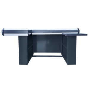 Table de caisse gauche 1,6 m, forme en U, cadre en PVC dur