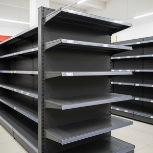 Wall Metal Shop Shelf 100x225 cm Base 50 cm with 4 Shelves of 40 cm