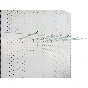 Estantería de pared metálica con ganchos 100*225 base 50 cm