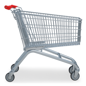 Chariot de supermarché 130 litres