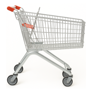 Chariot de supermarché 75 litres avec siège bébé