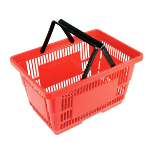 Cesta de supermercado de plástico con 2 asas 20 litros | Cesta de la compra