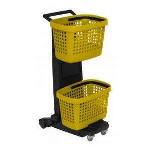 Présentoir Mobile pour Supermarché avec 2 Paniers