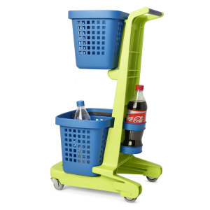 Présentoir Mobile pour Supermarché avec 2 Paniers