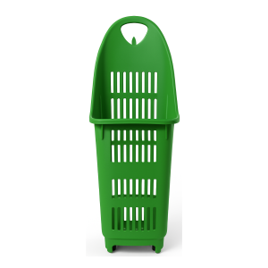 Supermarket Basket with Wheels 70 liters