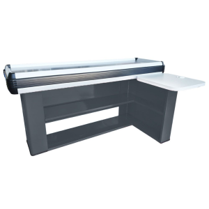 Masa tandem pentru casa de marcat 2.1 m, forma 'U', rama din PVC dur