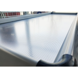 Masa tandem pentru casa de marcat 2.1 m, forma 'U', rama din PVC dur
